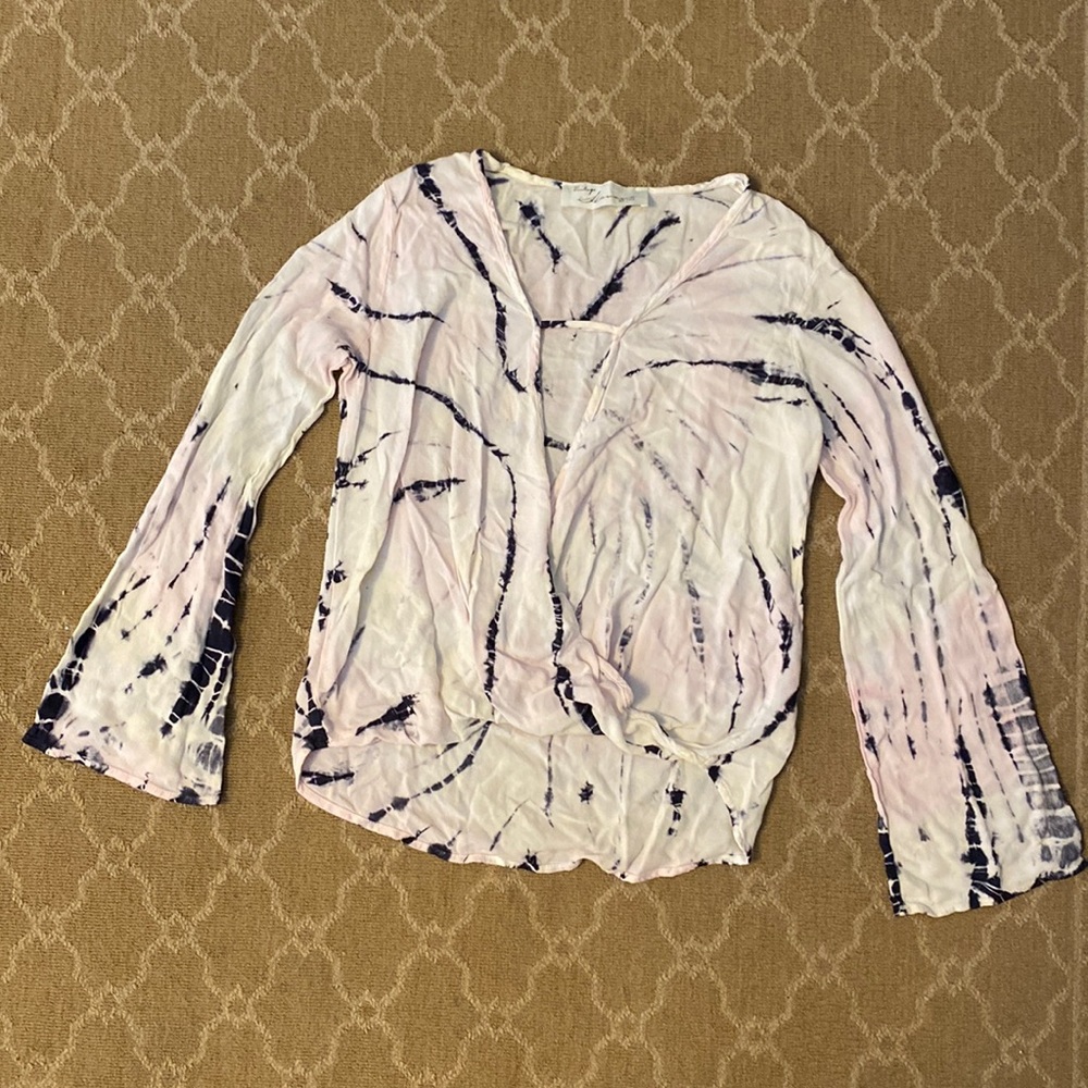 VINTAGE HAVANA TIE DYE FLARE SLEEVE SHIRT